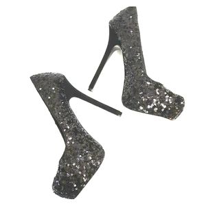 Steve Madden 'Bittter' Black Sequin Stiletto Heels